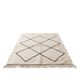 Minimalist Berber rug in cream and black 105x140 cm