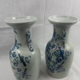 Pair of Chinese porcelain baluster vases, Qing Dynasty