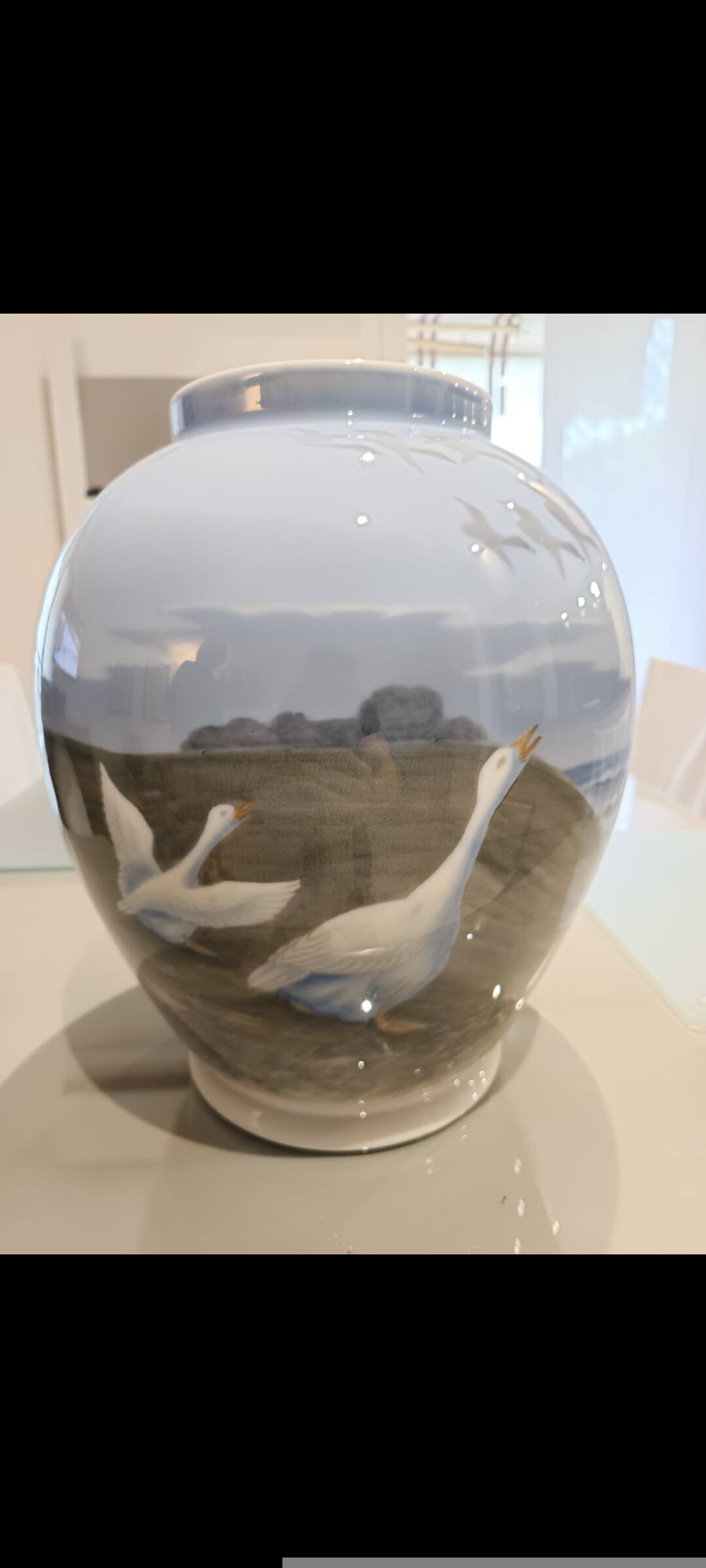 Grand Vase Royal Copenhagen - Decor Geese - Vintage Scandinavian Design