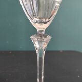 Set of 6 French wine glasses, Cristal D'Arques, mod. Diamantis