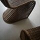 set de 2 chaises incurvées en rotin, design 1960 / 1970