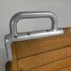 Banc de train en teck double face, années 1930