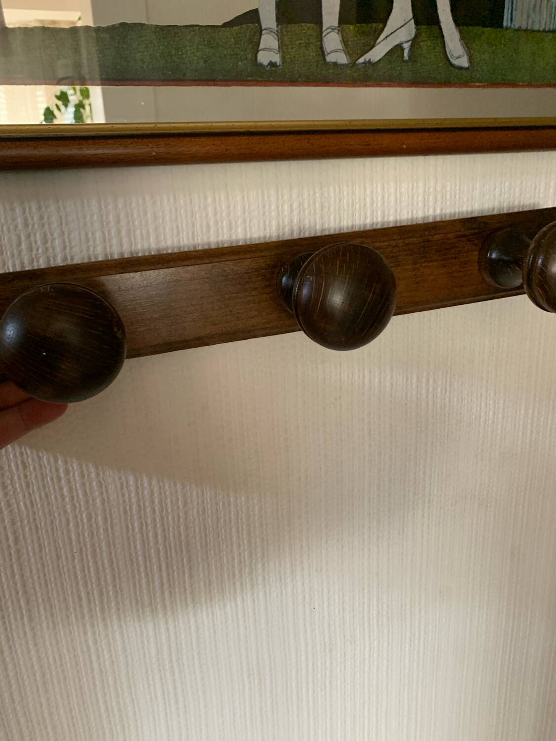 Portemanteau en bois 3 patères