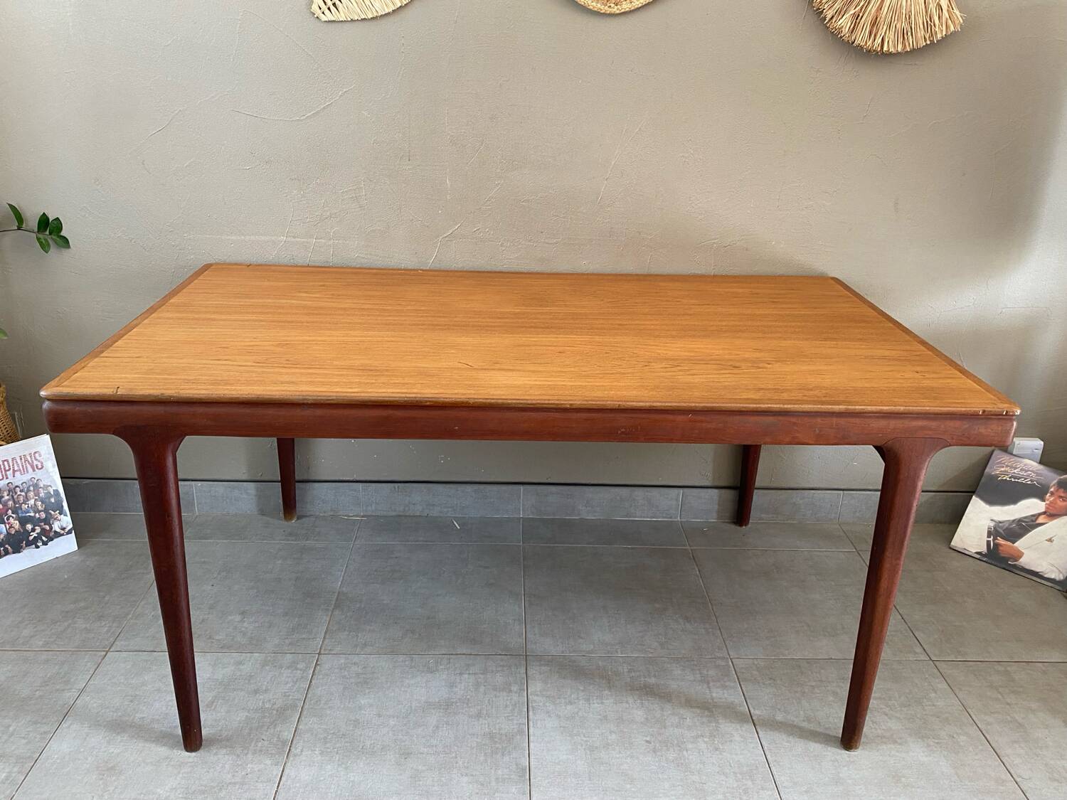 Vintage extendable teak table