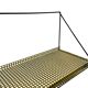 Vintage Wall shelf Pilastro perforated yellow wall unit 1960