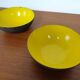 Yellow Krenit Bowls by Herbert Krenchel Torben Ørskov, Set of 3, 1960s