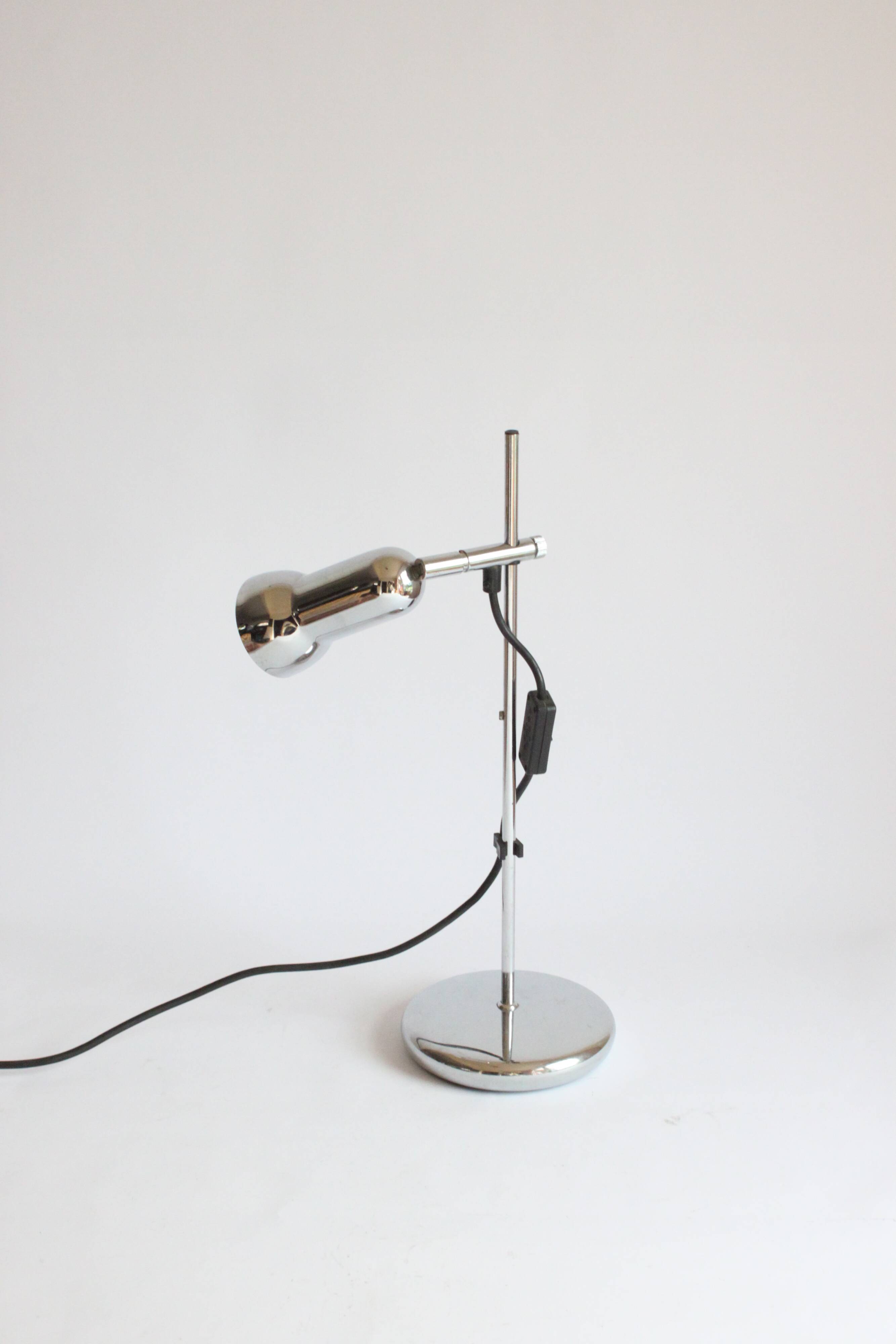 Lampe de bureau chromée par OMI, années 1960