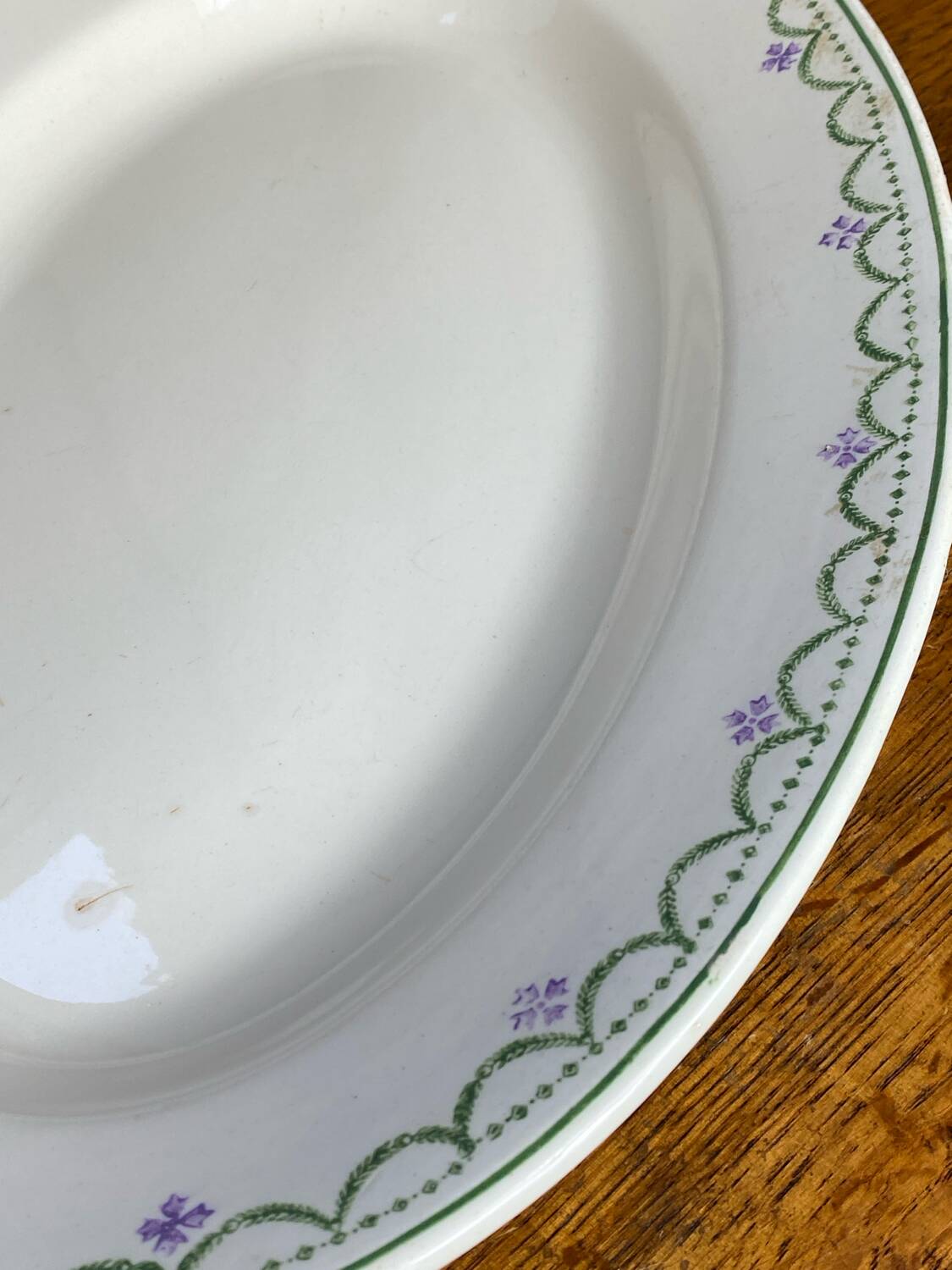 Service plates, ironstone, Violetta collection, Longwy