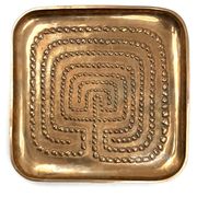Modern solid brass tray / vide poche, Atelier Ventrella Italy 1980s