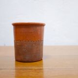 Vintage pot in glazed terracotta
