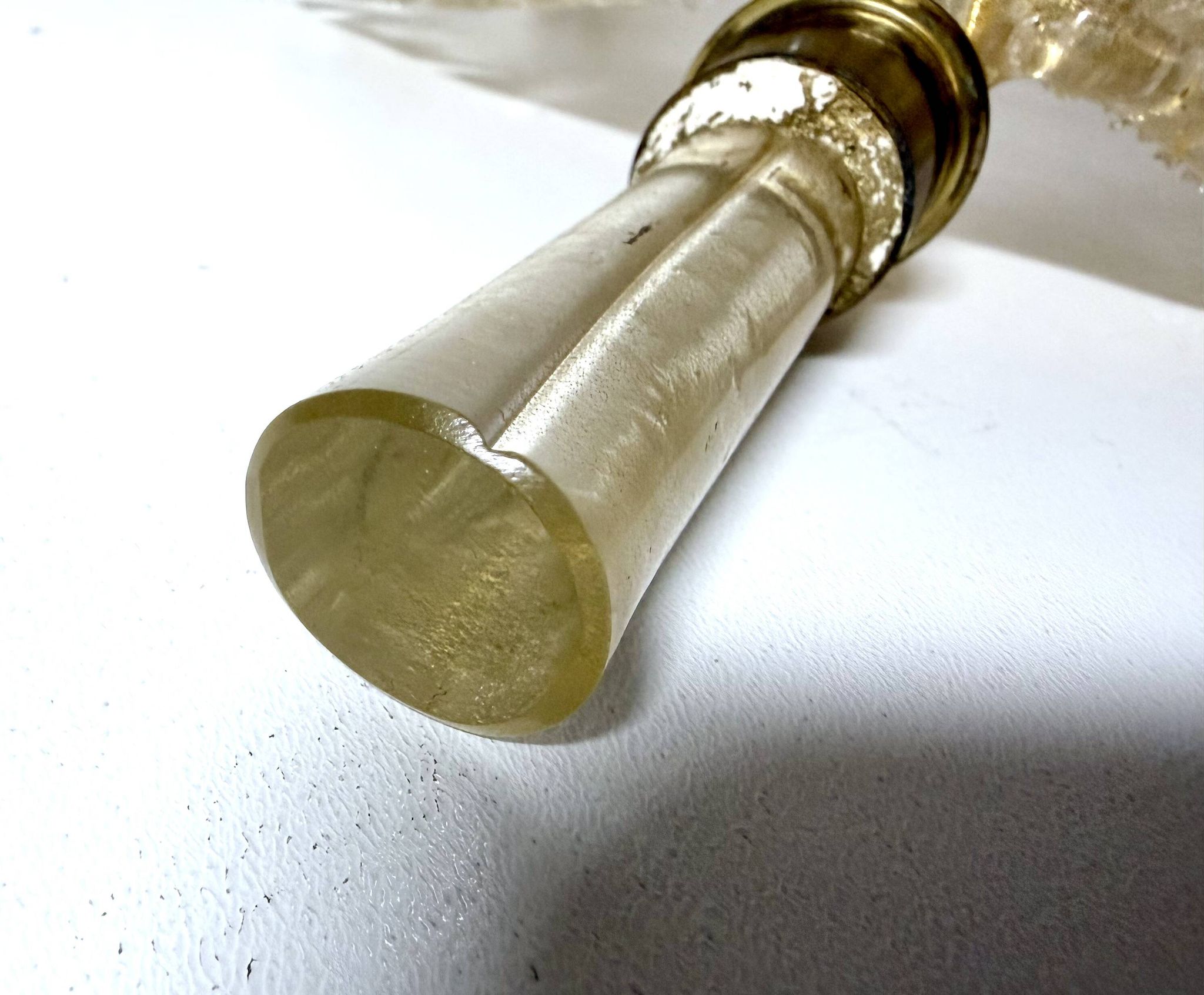 Large Vintage Murano Glass and Gold Leaf Wall Light by Barovier Toso, Italy