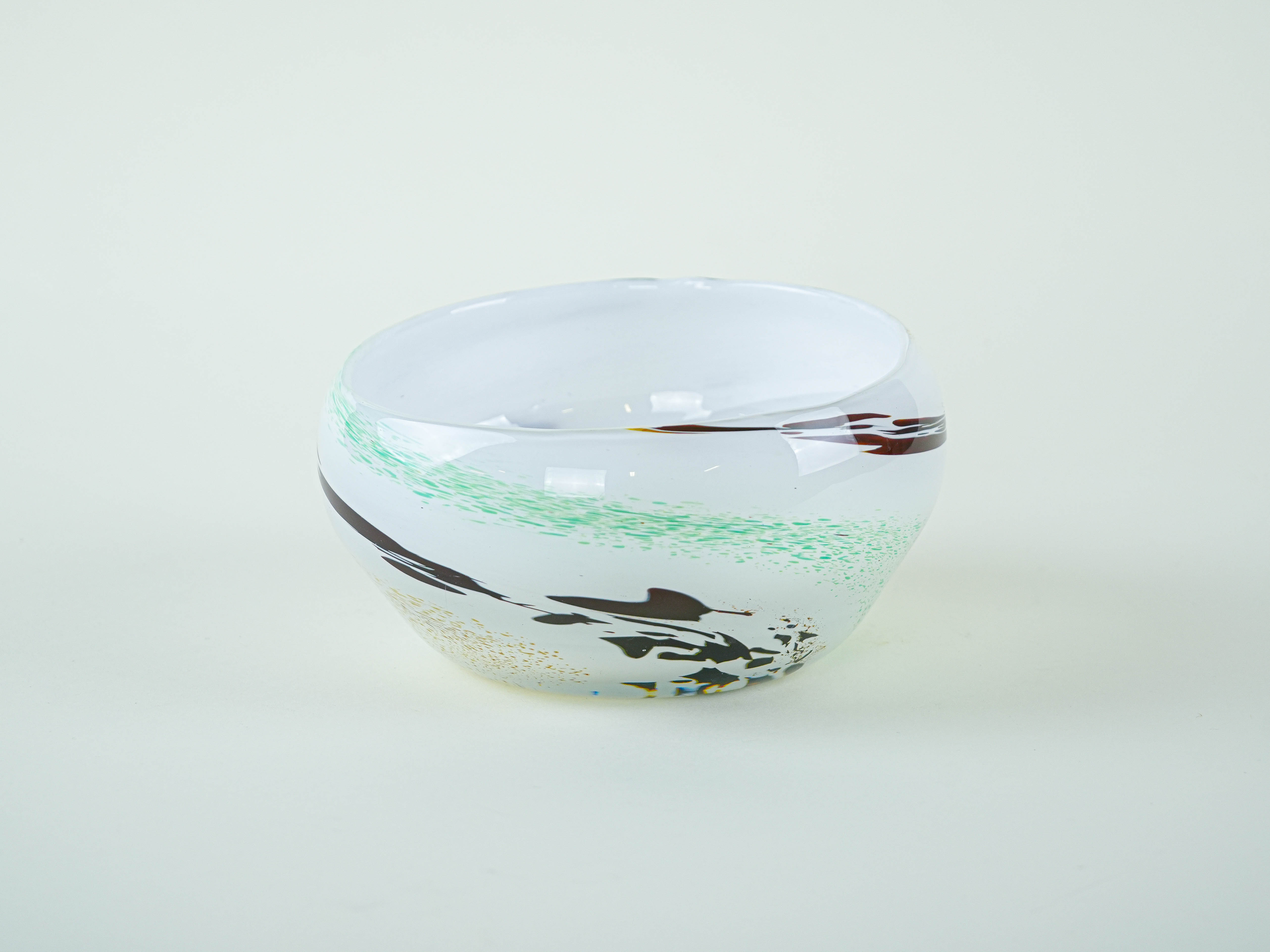 Glass bowl, Danish design, 1970s, made in Denmark