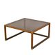 Vintage coffee table in brass and glass, Italy, 1960s-1970s