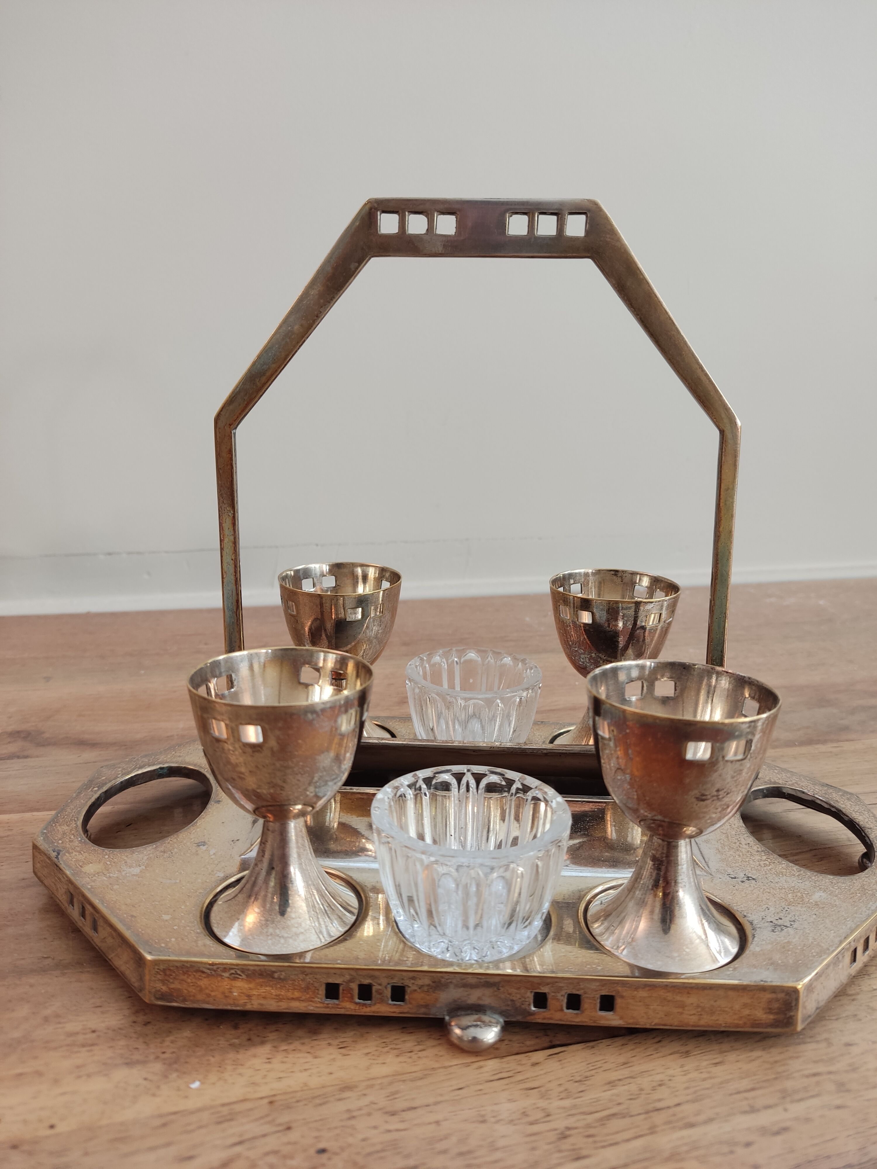 Silver Metal WMF Egg Service