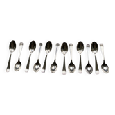 Service de 12 petites cuillères métal argenté art déco
