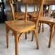 Set of 6 vintage wooden bistro chairs by Baumann
