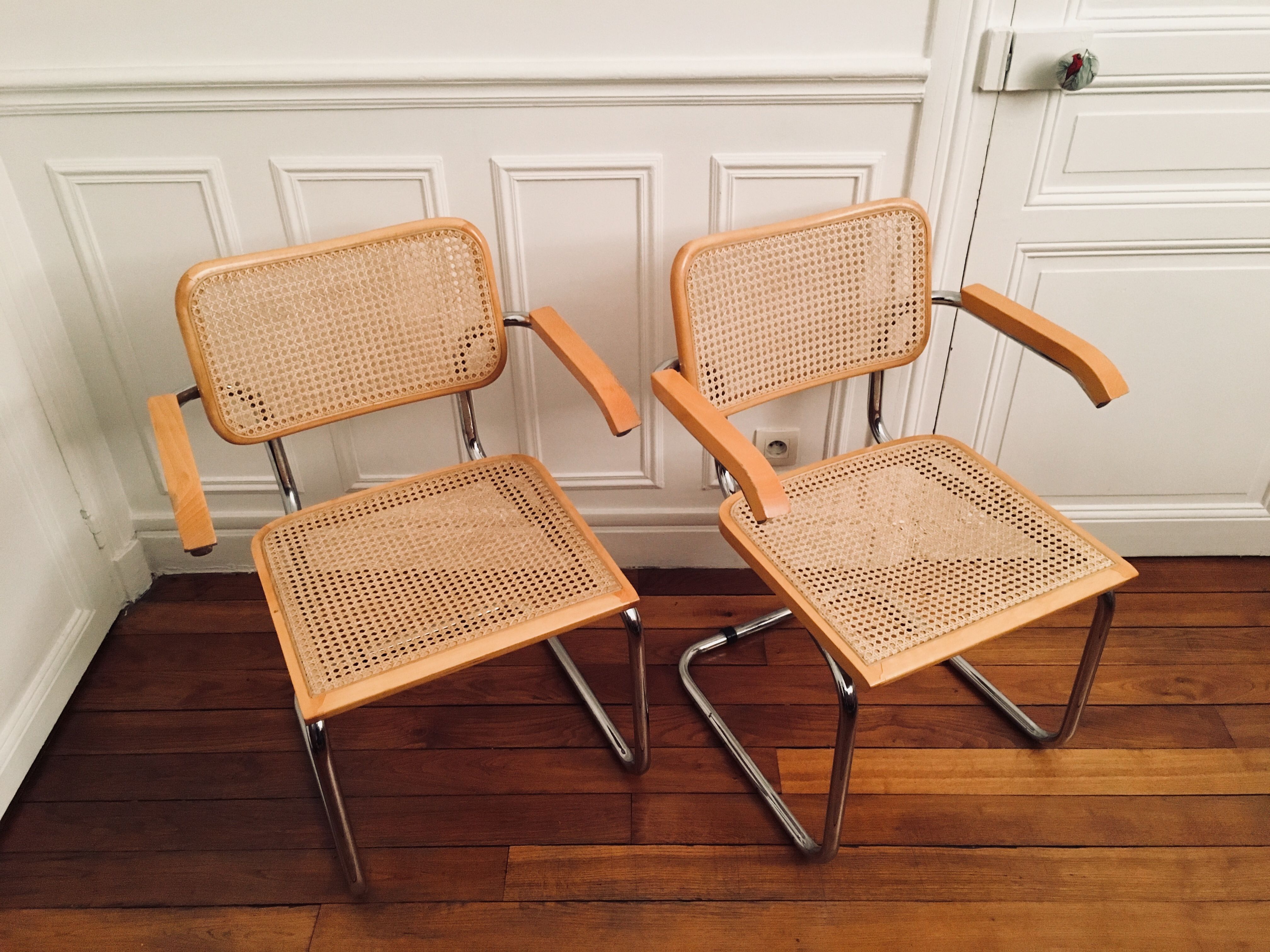 Paire de fauteuils Cesca B64 by Marcel Breuer