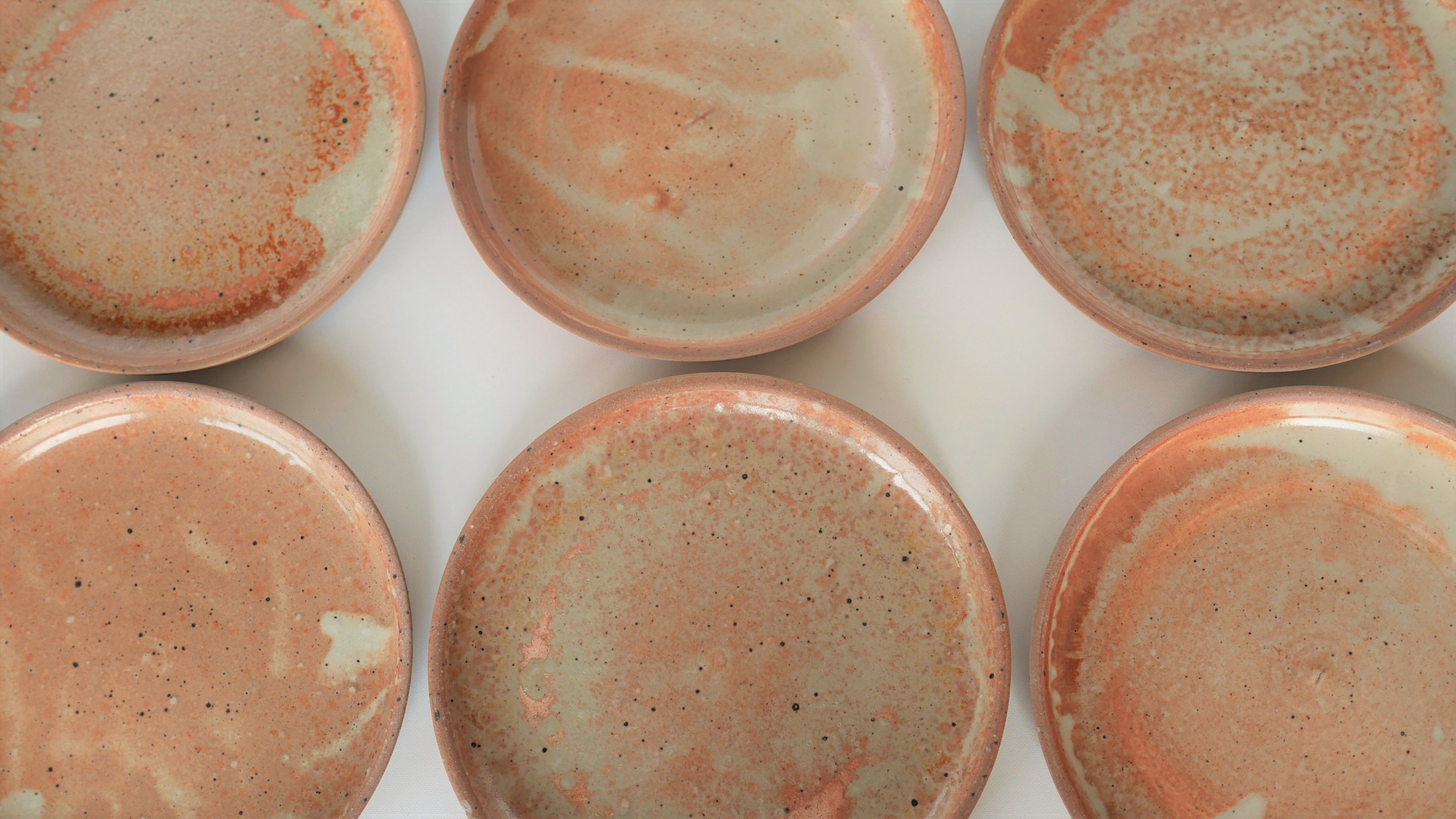 Series of 10 vintage sandstone plates
