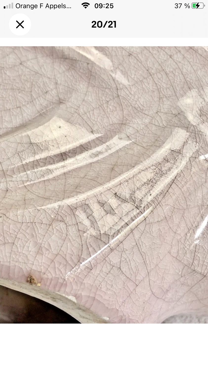 Cracked ceramic fish Art Deco Le Jan