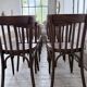Set of 14 walnut bistro chairs.