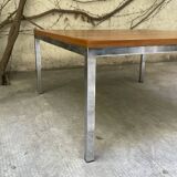 Coffee table in chrome and teak, 1960