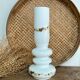 White opaline glass vase