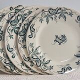 Ens. of 6 flat plates Model "Modern" Iron Earth R&A Salins