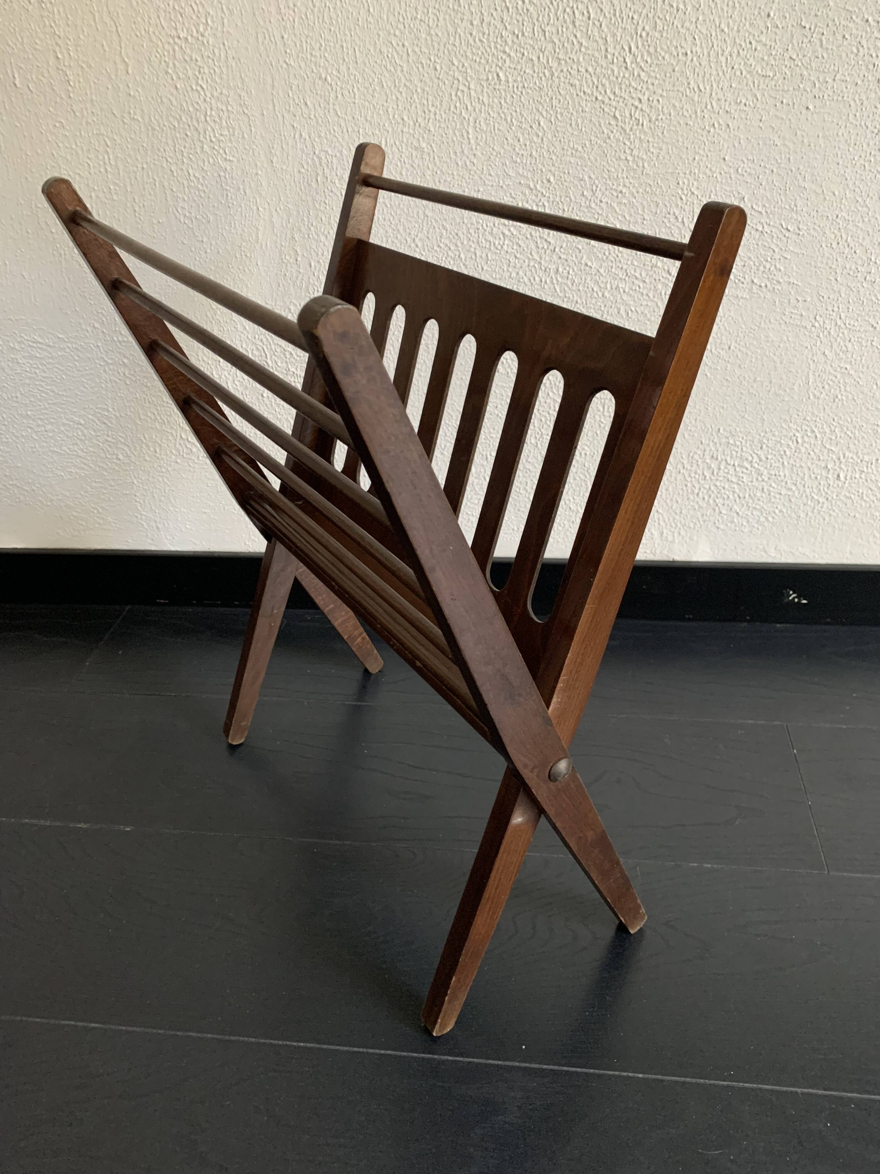 Vintage 1960 Cees Braakman vinyl magazine rack - 56 x 45 cm