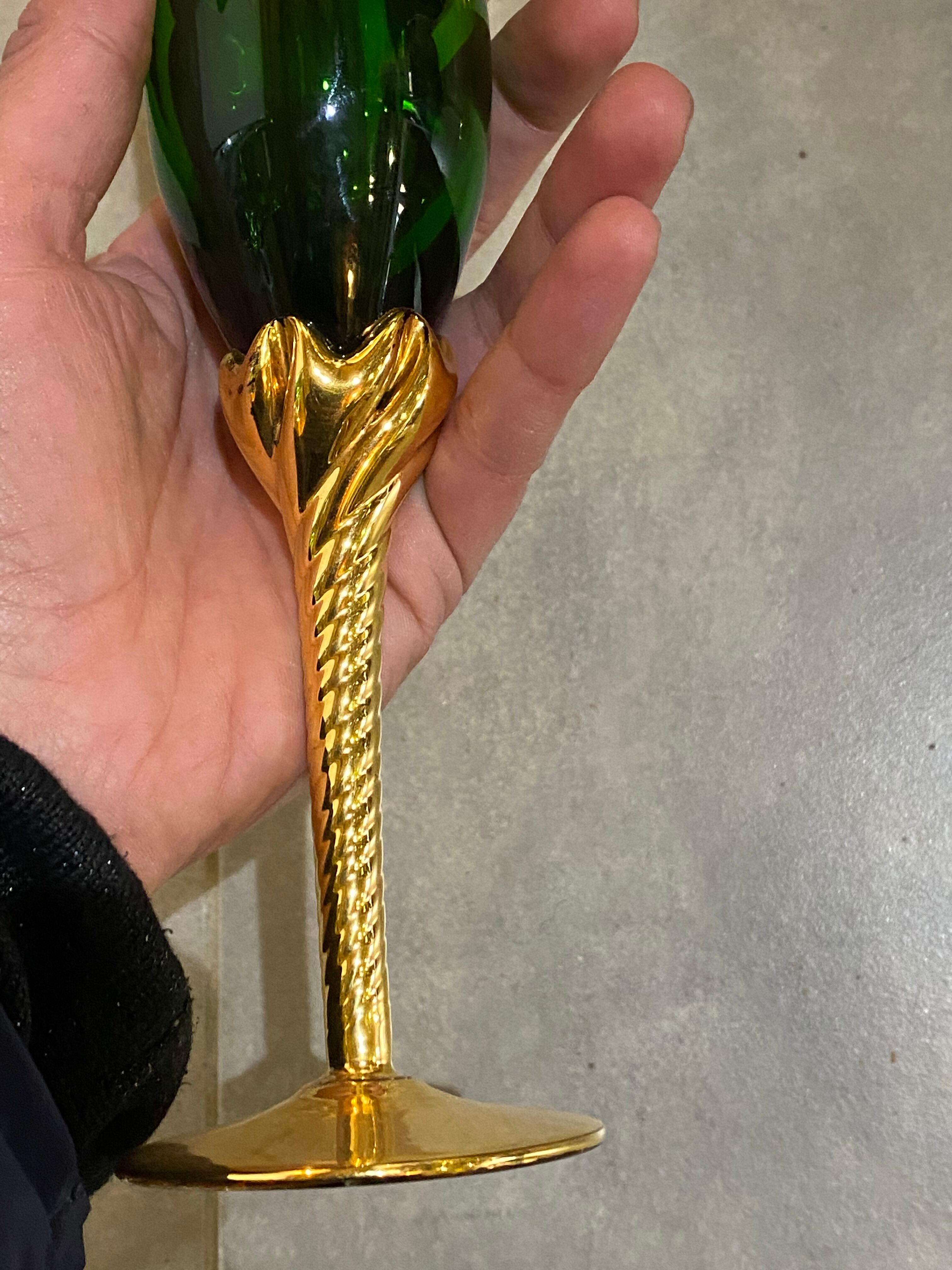 6 Murano champagne flutes