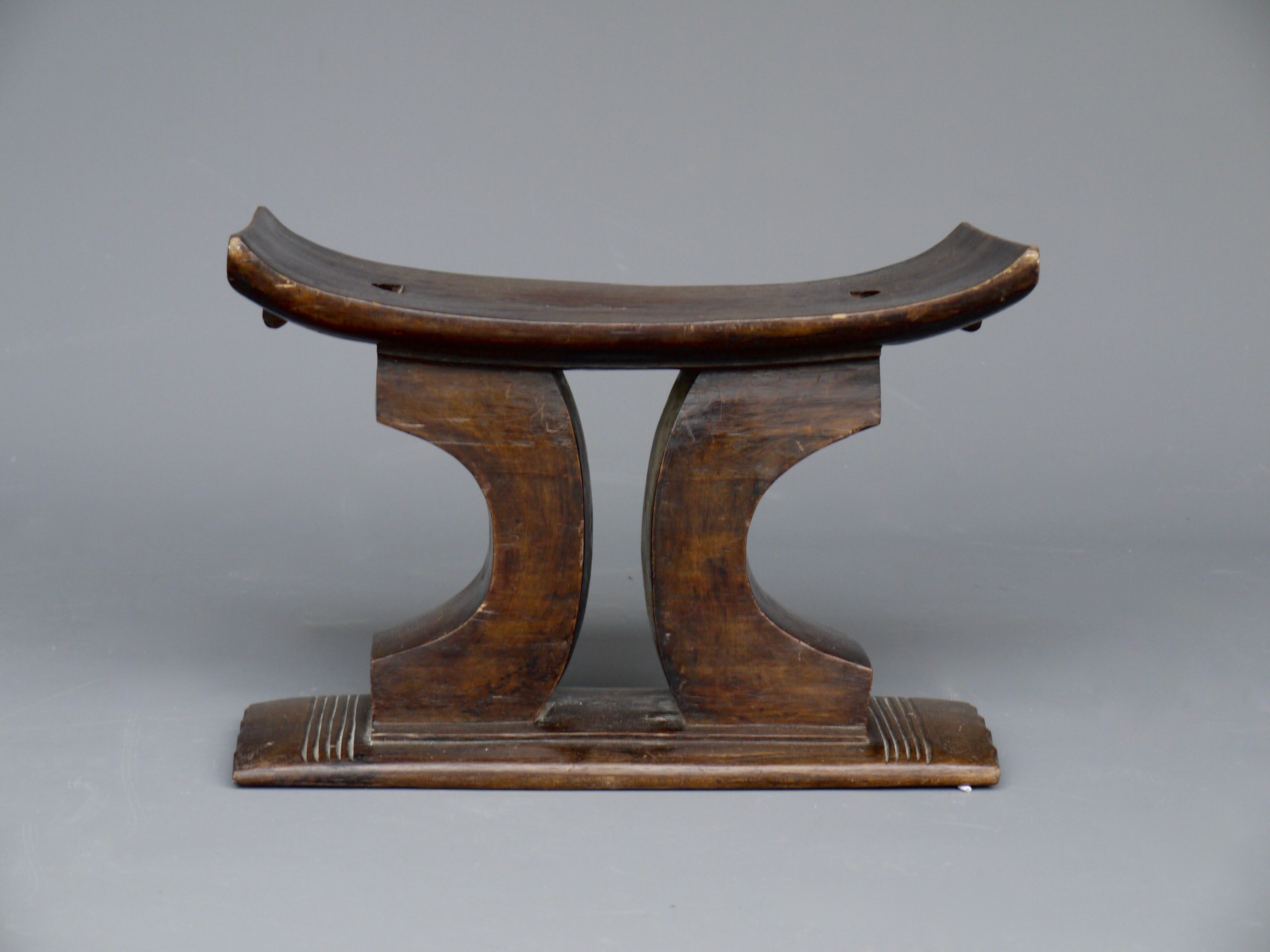Antique african wooden ashanti stool