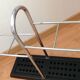Chrome plated metal umbrella holder and black base 60/70 years