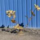 Vintage Brass Flower Floor Lamp - Hollywood Regency Style 1960s/1970s
