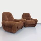 Pair of vintage corduroy armchairs from the 70s