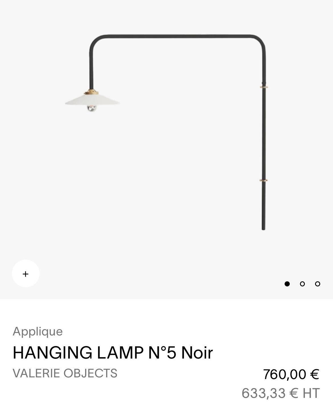 Hanging lamp no. 5 black