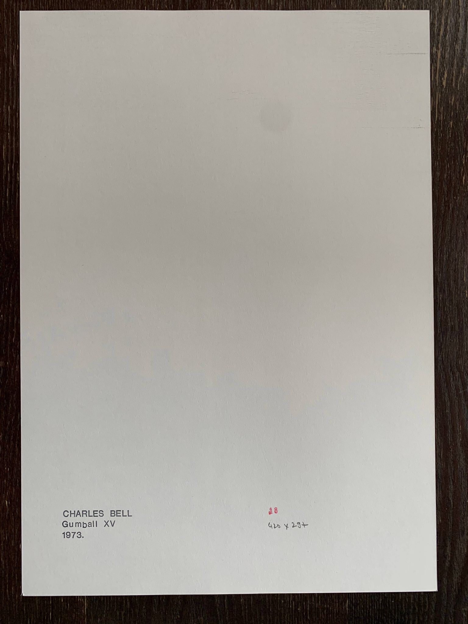 Original vintage pop art photo realism poster reissue of Charles Bell's "Gumball XV 1983"