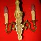 solid bronze wall light with 2 arms in "Louis XV" style