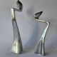 Pair of "Swan" MidCentury Candlesticks by Matthew Hilton, England, 1980s
