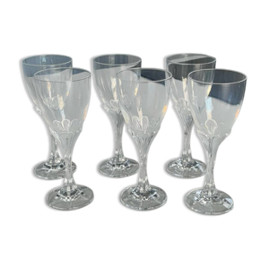 Set de 6 verre a vin - cristal