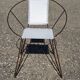 Vintage black metal armchair
