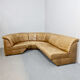 Vintage design leather curved modular sofa Rolf Benz