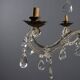 Antique metal and glass chandelier with 8 lights, Italy, 19th century.