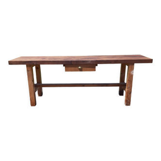 Wooden workbench with 1 drawer