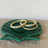 Empty ceramic pocket scallop shell