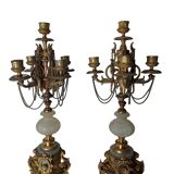 Pair of bronze candlesticks