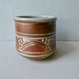 Pot, sandstone pot cover Katrin Dechaud and Roland Bottani, la Borne