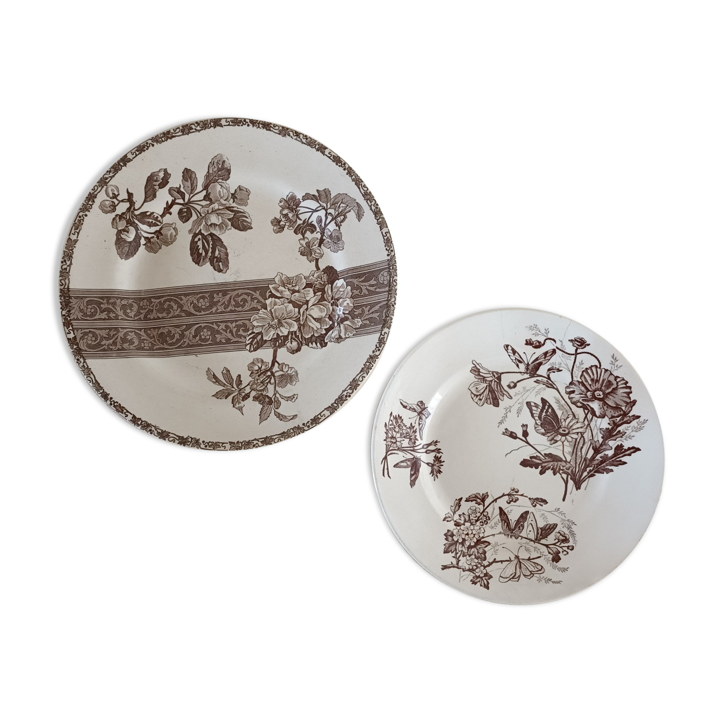 2 plates earth of iron E. Bourgeois and Salins