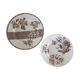 2 assiettes terre de fer E. Bourgeois et Salins