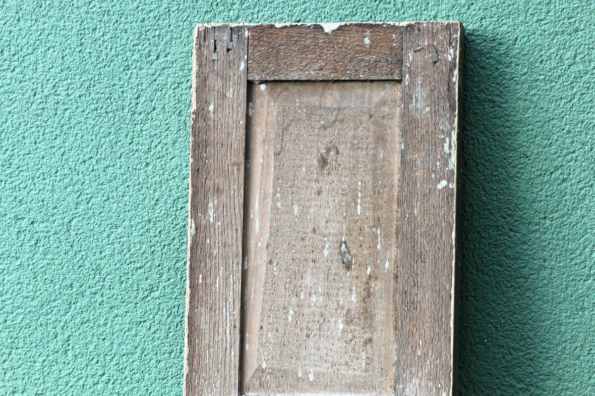 Mercury mirror, carved wood