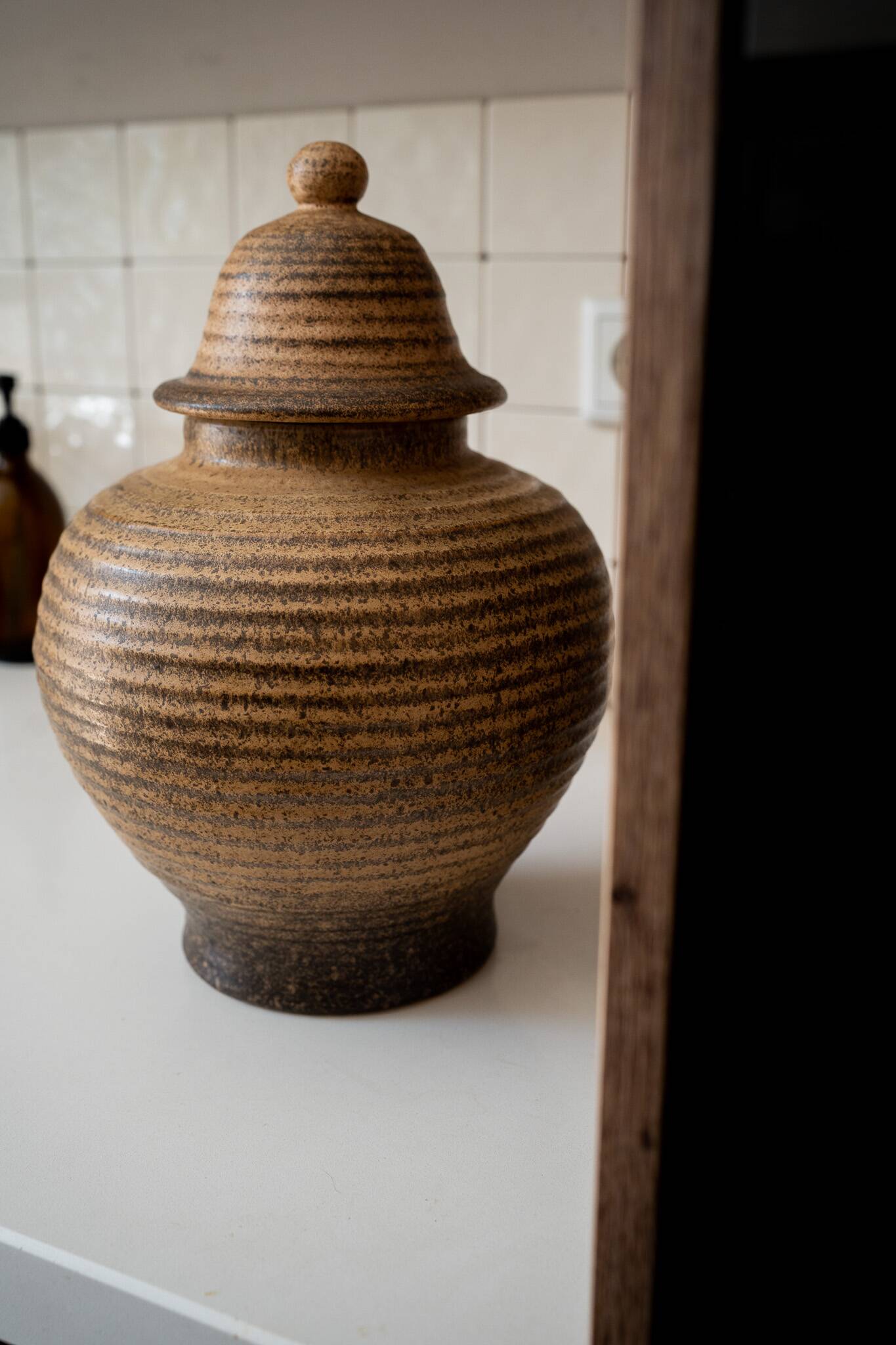 Jarre / vase en beige brun