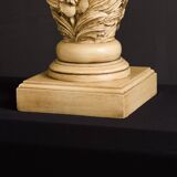 Vintage hand-carved wooden lamps by Mariano García